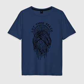 Мужская футболка хлопок Oversize с принтом Абстрактные руки голосуют за мир в Екатеринбурге, 100% хлопок | свободный крой, круглый ворот, “спинка” длиннее передней части | Тематика изображения на принте: 