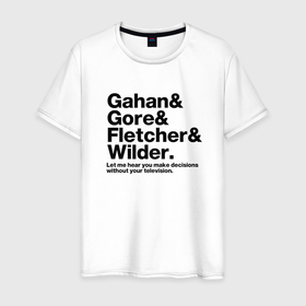 Мужская футболка хлопок с принтом Depeche Mode   GGFW band в Санкт-Петербурге, 100% хлопок | прямой крой, круглый вырез горловины, длина до линии бедер, слегка спущенное плечо. | 