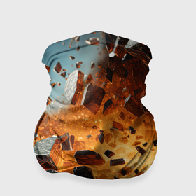 Бандана-труба 3D с принтом Большой взрыв камней в Екатеринбурге, 100% полиэстер, ткань с особыми свойствами — Activecool | плотность 150‒180 г/м2; хорошо тянется, но сохраняет форму | 