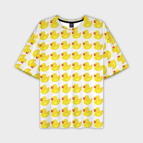 Мужская футболка oversize 3D с принтом Семейка желтых резиновых уточек в Тюмени,  |  | 