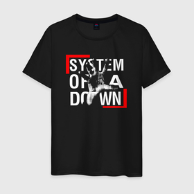 Мужская футболка хлопок с принтом System of a Down metal band в Курске, 100% хлопок | прямой крой, круглый вырез горловины, длина до линии бедер, слегка спущенное плечо. | 