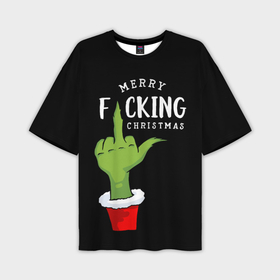 Мужская футболка oversize 3D с принтом Гринч украл Рождество ,  |  | 