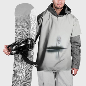 Накидка на куртку 3D с принтом Минималистичный пейзаж   нейросеть в Тюмени, 100% полиэстер |  | Тематика изображения на принте: 