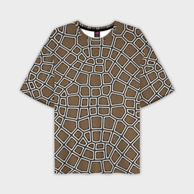 Мужская футболка oversize 3D с принтом Витражный паттерн с текстурой в Тюмени,  |  | 