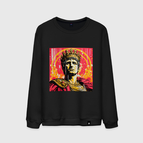 Мужской свитшот хлопок с принтом Гай Юлий Цезарь в Тюмени, 100% хлопок |  | Тематика изображения на принте: 