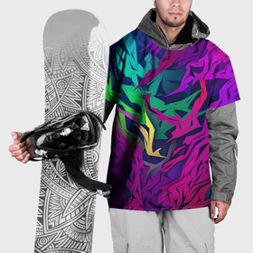 Накидка на куртку 3D с принтом Кривые яркие геометрические фигуры в Екатеринбурге, 100% полиэстер |  | Тематика изображения на принте: 
