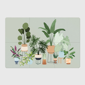 Магнитный плакат 3Х2 с принтом Комнатные растения и цветы , Полимерный материал с магнитным слоем | 6 деталей размером 9*9 см | 