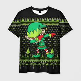 Мужская футболка 3D с принтом Grinch stole Christmas   dab в Кировске, 100% полиэфир | прямой крой, круглый вырез горловины, длина до линии бедер | 