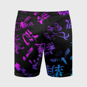 Мужские шорты спортивные с принтом Tokyos Revenge neon logo ,  |  | 