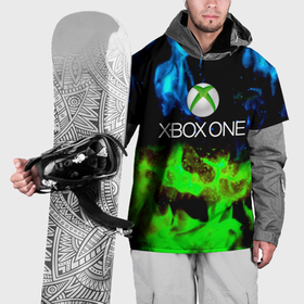 Накидка на куртку 3D с принтом Xbox flame toxic , 100% полиэстер |  | Тематика изображения на принте: 