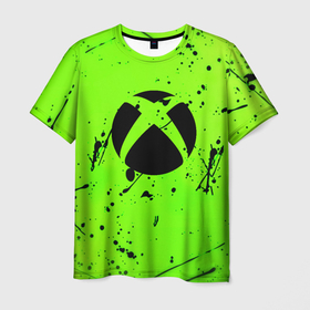 Мужская футболка 3D с принтом Xbox кислотный стиль в Санкт-Петербурге, 100% полиэфир | прямой крой, круглый вырез горловины, длина до линии бедер | 