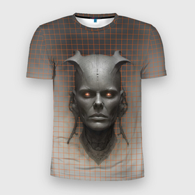 Мужская футболка 3D Slim с принтом Кибернетический системный администратор , 100% полиэстер с улучшенными характеристиками | приталенный силуэт, круглая горловина, широкие плечи, сужается к линии бедра | 