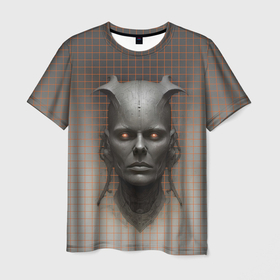 Мужская футболка 3D с принтом Кибернетический системный администратор в Тюмени, 100% полиэфир | прямой крой, круглый вырез горловины, длина до линии бедер | 