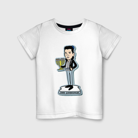 Детская футболка хлопок с принтом Depeche Mode   Dave Gahanukkah в Санкт-Петербурге, 100% хлопок | круглый вырез горловины, полуприлегающий силуэт, длина до линии бедер | Тематика изображения на принте: 