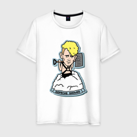 Мужская футболка хлопок с принтом Martin Gore   Depeche Snowed в Новосибирске, 100% хлопок | прямой крой, круглый вырез горловины, длина до линии бедер, слегка спущенное плечо. | 