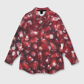 Мужская рубашка oversize 3D с принтом Красные зёрна граната в Белгороде,  |  | Тематика изображения на принте: 
