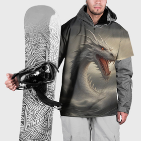Накидка на куртку 3D с принтом Дракон в воде в Екатеринбурге, 100% полиэстер |  | Тематика изображения на принте: 