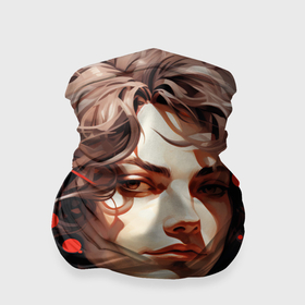 Бандана-труба 3D с принтом Красивый мужской портрет в Тюмени, 100% полиэстер, ткань с особыми свойствами — Activecool | плотность 150‒180 г/м2; хорошо тянется, но сохраняет форму | 