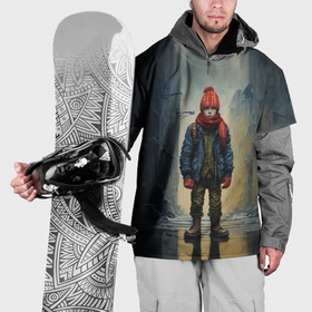 Накидка на куртку 3D с принтом Юный хулиган в тяжелых ботинках в Тюмени, 100% полиэстер |  | 