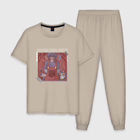 Мужская пижама хлопок с принтом Ragatha Jax Pomni Удивительный цифровой цирк в Курске, 100% хлопок | брюки и футболка прямого кроя, без карманов, на брюках мягкая резинка на поясе и по низу штанин
 | Тематика изображения на принте: 