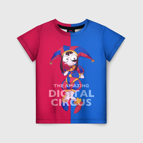 Детская футболка 3D с принтом Помни в ужасе The amazing digital circus в Кировске, 100% гипоаллергенный полиэфир | прямой крой, круглый вырез горловины, длина до линии бедер, чуть спущенное плечо, ткань немного тянется | 