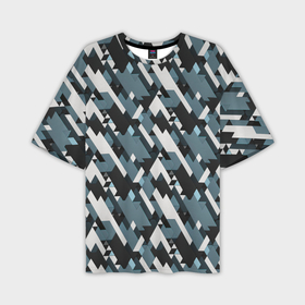 Мужская футболка oversize 3D с принтом Треугольники military в Тюмени,  |  | Тематика изображения на принте: 