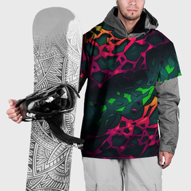 Накидка на куртку 3D с принтом Яркая абстракция в стиле камуфляжа в Курске, 100% полиэстер |  | 