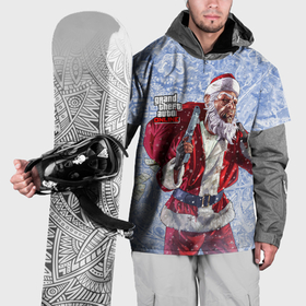 Накидка на куртку 3D с принтом GTA online   Новый год в Белгороде, 100% полиэстер |  | Тематика изображения на принте: 