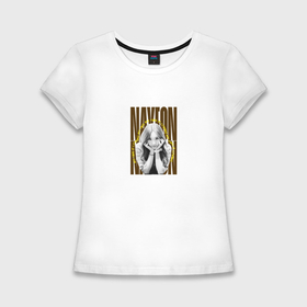 Женская футболка хлопок Slim с принтом Nayeon Twice в Санкт-Петербурге,  |  | 