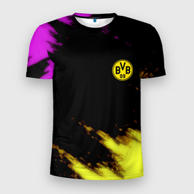 Мужская футболка 3D Slim с принтом Borussia Dortmund sport в Кировске, 100% полиэстер с улучшенными характеристиками | приталенный силуэт, круглая горловина, широкие плечи, сужается к линии бедра | 