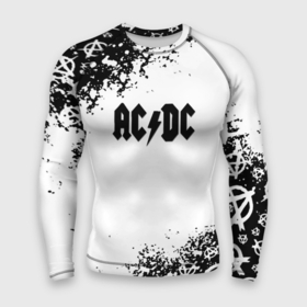 Мужской рашгард 3D с принтом AC DC anarchy rock ,  |  | Тематика изображения на принте: 
