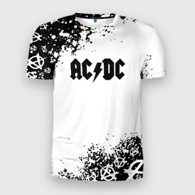 Мужская футболка 3D Slim с принтом AC DC anarchy rock , 100% полиэстер с улучшенными характеристиками | приталенный силуэт, круглая горловина, широкие плечи, сужается к линии бедра | Тематика изображения на принте: 