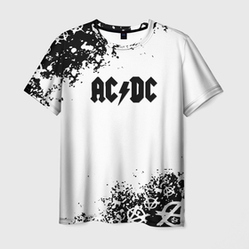 Мужская футболка 3D с принтом AC DC anarchy rock , 100% полиэфир | прямой крой, круглый вырез горловины, длина до линии бедер | Тематика изображения на принте: 