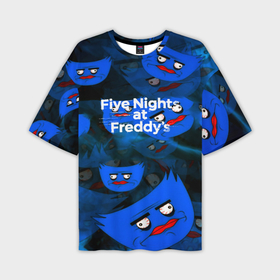 Мужская футболка oversize 3D с принтом Huggy Wuggy x Five Nights at Freddys в Курске,  |  | Тематика изображения на принте: 