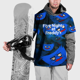 Накидка на куртку 3D с принтом Huggy Wuggy x Five Nights at Freddys в Курске, 100% полиэстер |  | Тематика изображения на принте: 