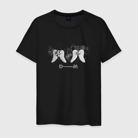 Мужская футболка хлопок с принтом Depeche Mode   Memento mori tour merch в Новосибирске, 100% хлопок | прямой крой, круглый вырез горловины, длина до линии бедер, слегка спущенное плечо. | 