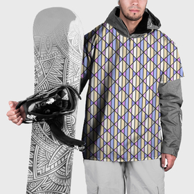 Накидка на куртку 3D с принтом Геометрический светло сиреневый , 100% полиэстер |  | Тематика изображения на принте: 