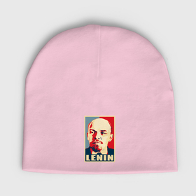 Мужская шапка демисезонная с принтом Владимир Ильич  Ленин ,  |  | Тематика изображения на принте: 