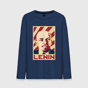 Мужской лонгслив хлопок с принтом Vladimir Lenin в Новосибирске, 100% хлопок |  | 