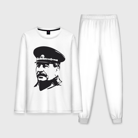 Мужская пижама с лонгсливом хлопок с принтом Сталин в фуражке в Курске,  |  | 