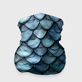 Бандана-труба 3D с принтом Шкура голубого дракона в Новосибирске, 100% полиэстер, ткань с особыми свойствами — Activecool | плотность 150‒180 г/м2; хорошо тянется, но сохраняет форму | 