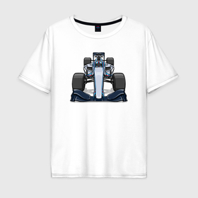 Мужская футболка хлопок Oversize с принтом Formula 1 Martini , 100% хлопок | свободный крой, круглый ворот, “спинка” длиннее передней части | 
