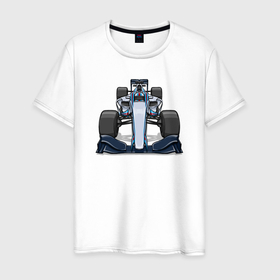Мужская футболка хлопок с принтом Formula 1 Martini в Петрозаводске, 100% хлопок | прямой крой, круглый вырез горловины, длина до линии бедер, слегка спущенное плечо. | Тематика изображения на принте: 
