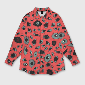 Мужская рубашка oversize 3D с принтом Розовый цвет: глазики косоглазики в Белгороде,  |  | 