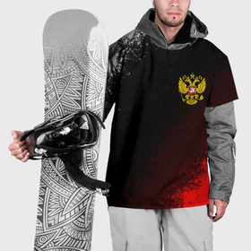 Накидка на куртку 3D с принтом Герб РФ краски империи в Тюмени, 100% полиэстер |  | Тематика изображения на принте: 