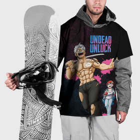 Накидка на куртку 3D с принтом Undead Unluck   Fuuko and Andy , 100% полиэстер |  | 
