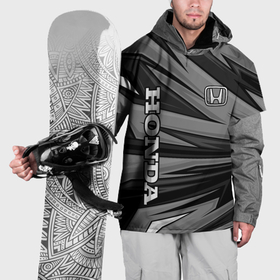 Накидка на куртку 3D с принтом Honda   монохромный спортивный в Санкт-Петербурге, 100% полиэстер |  | 