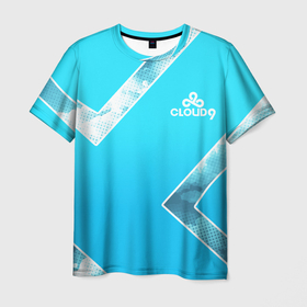 Мужская футболка 3D с принтом Cloud9   Форма команды,облака 2024 в Курске, 100% полиэфир | прямой крой, круглый вырез горловины, длина до линии бедер | 