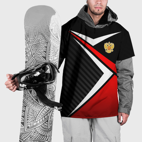 Накидка на куртку 3D с принтом Russia   black and red , 100% полиэстер |  | Тематика изображения на принте: 