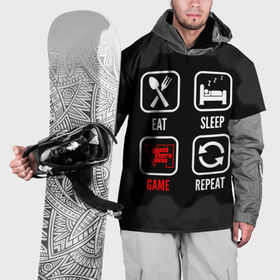 Накидка на куртку 3D с принтом Eat, sleep, GTA6, repeat в Петрозаводске, 100% полиэстер |  | 